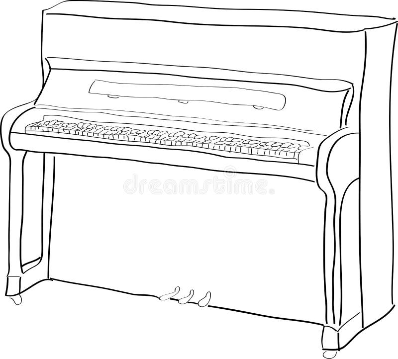 stock vector. Illustration of piano, music, drawing 45267580