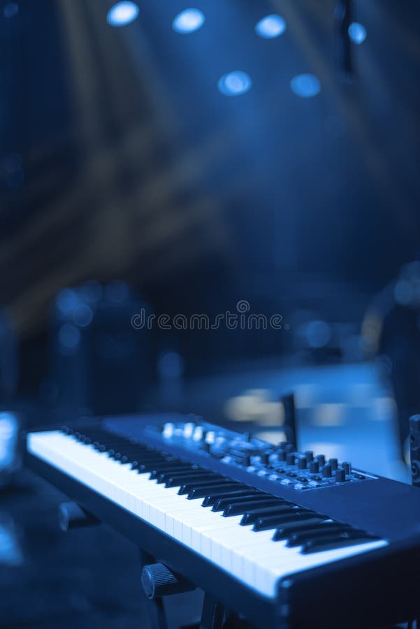 The Piano on Stage in the Spotlight Stock Image - Image of design