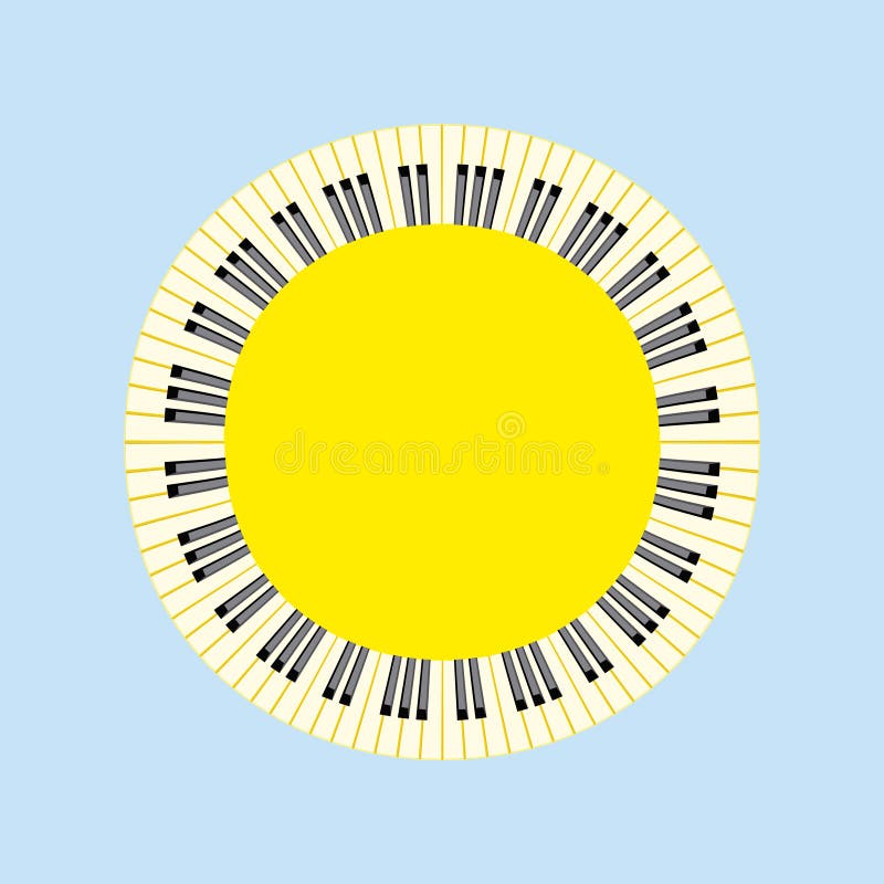 Piano sun concept. vector illustration Piano sun concept. vector illustration