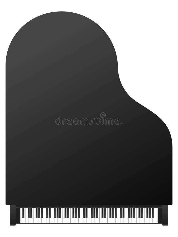 Piano top view stock vector. Illustration of icon, entertainment