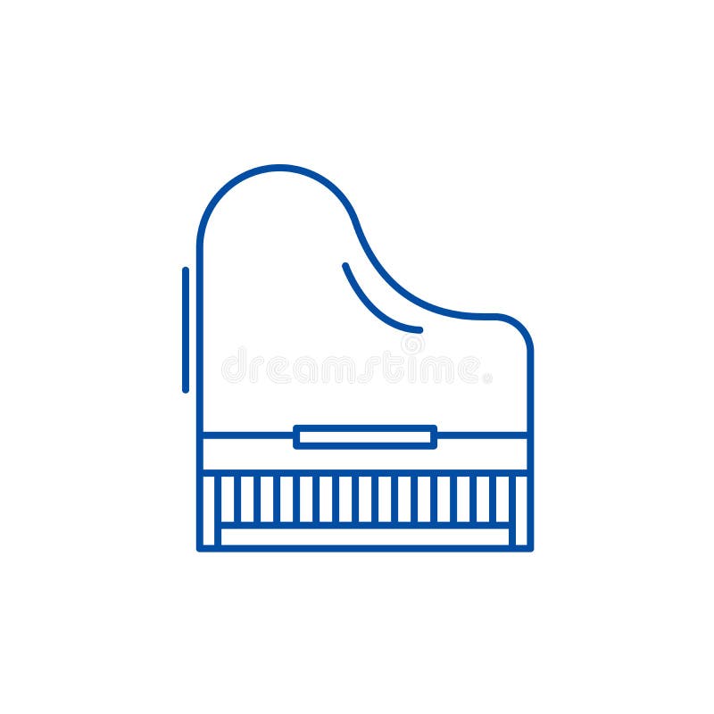 Pianolinje symbolsbegrepp Plant vektorsymbol för piano, tecken, översiktsillustration vektor illustrationer Pianolinje symbolsbegrepp Plant vektorsymbol för piano, tecken, översiktsillustration vektor illustrationer
