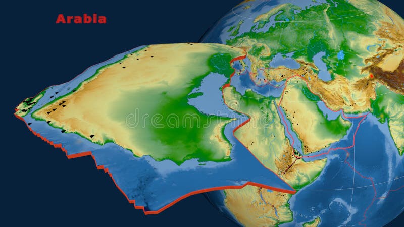 Piastra araba descritta e presentata fisica royalty illustrazione gratis