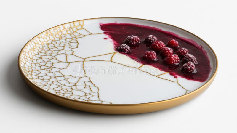Piastra di Dessert di Blackberry illustrazione vettoriale