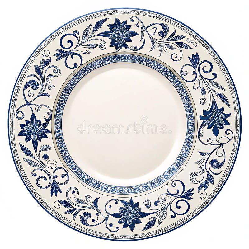 Piastra di dessert in ceramica con modello PNG royalty illustrazione gratis