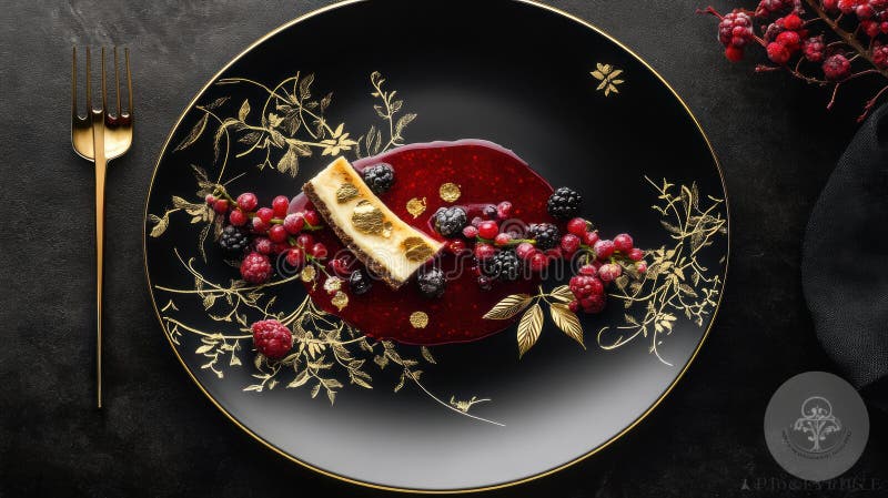Piastra di Dessert Elegant illustrazione di stock