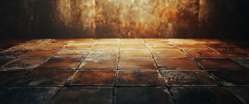 Piastrelle rustiche vecchie di fondo caldo illustrazione vettoriale