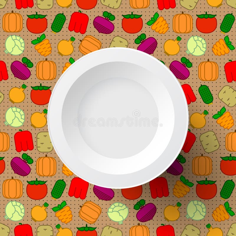 Piatto bianco su fondo senza cuciture royalty illustrazione gratis Piatto bianco su fondo senza cuciture royalty illustrazione gratis