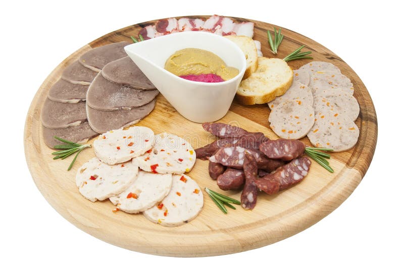 Piatto della salsiccia e del bacon immagine stock libera da diritti Piatto della salsiccia e del bacon immagine stock libera da diritti
