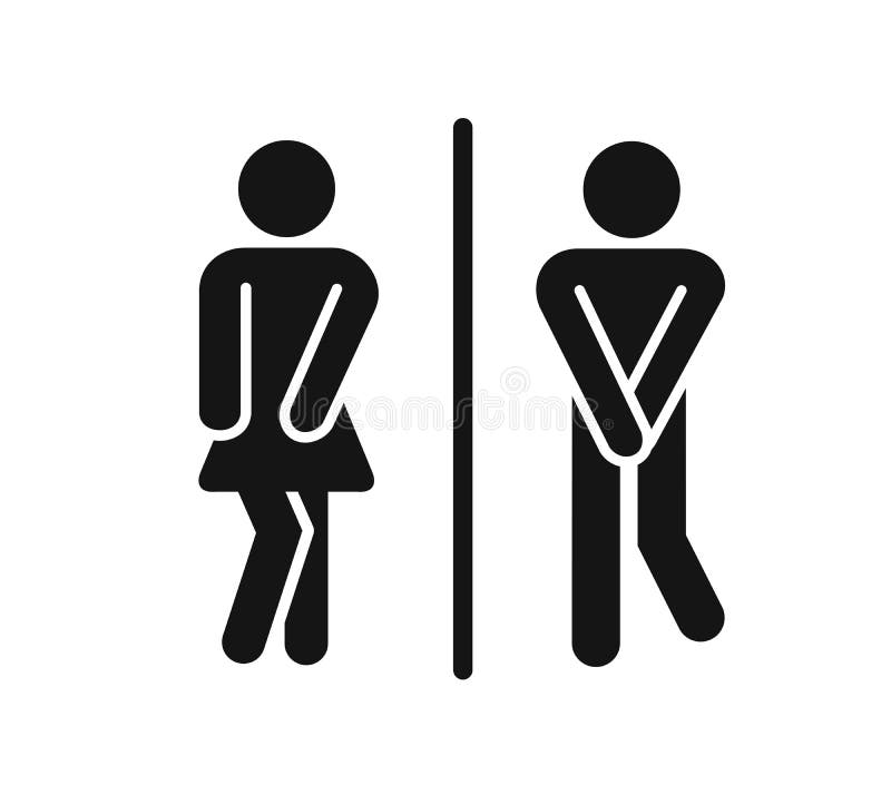 Piatto divertente della porta del wc royalty illustrazione gratis