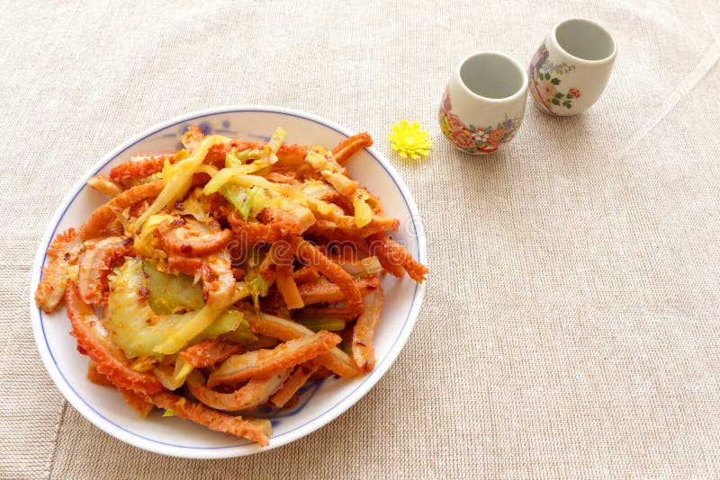 Piatto Freddo Dell'aperitivo Cinese Di Cucina Fotografia Stock