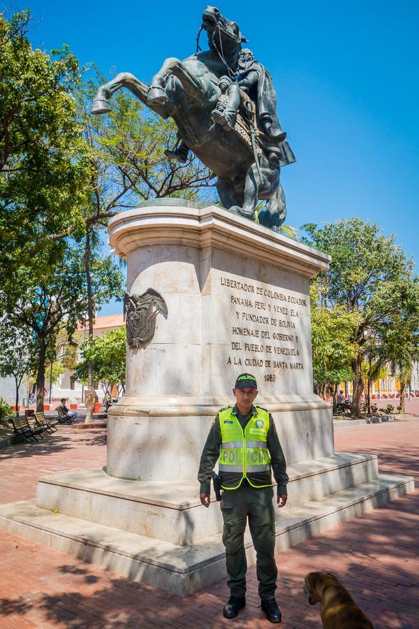 Piazza Bolivar, Santa Marta, Kolumbien Redaktionelles ...