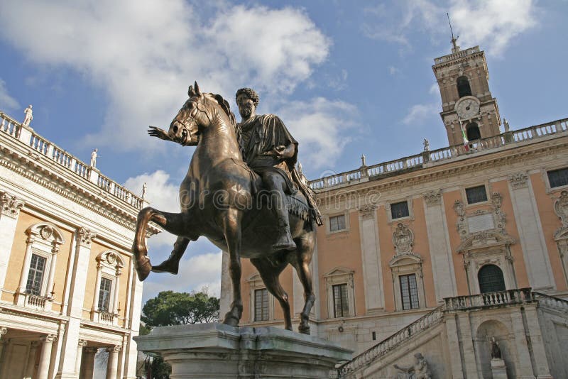 Piazza del Campidoglio royalty-vrije stock afbeeldingen