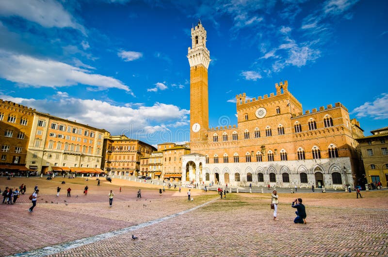 Piazza del Campo, Siena, Italia, Toscana immagini stock Piazza del Campo, Siena, Italia, Toscana immagini stock