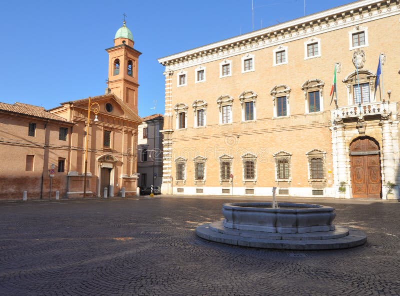 Piazza Del Duomo Square in Forli Stock Image - Image of european, forli ...