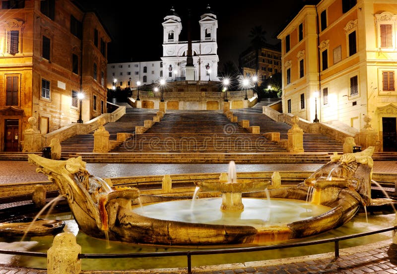 Piazza di Spagna och spanska moment, Rome, Italien royaltyfri bild Piazza di Spagna och spanska moment, Rome, Italien royaltyfri bild