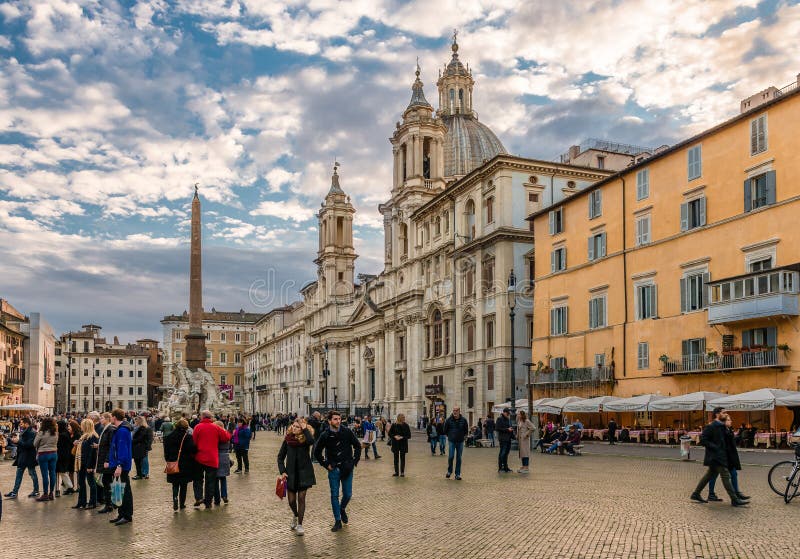 Piazza Navona in Rome royalty-vrije stock afbeeldingen Piazza Navona in Rome royalty-vrije stock afbeeldingen