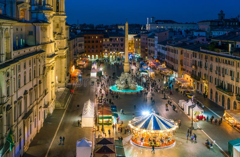 Piazza Navona is a square in Rome, Italy. It is built on the site of the Stadium of Domitian, built in the 1st century AD, and follows the form of the open space of the stadium. Piazza Navona is a square in Rome, Italy. It is built on the site of the Stadium of Domitian, built in the 1st century AD, and follows the form of the open space of the stadium.