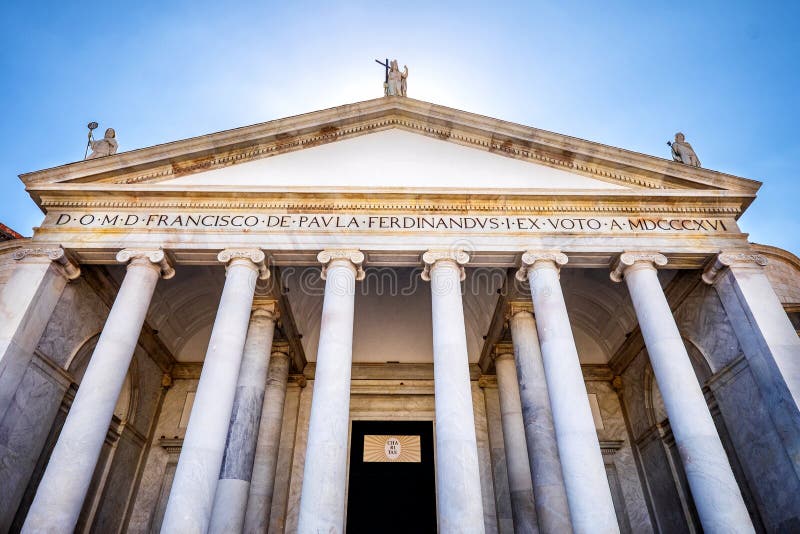 View of Piazza del Plebiscito, Naples,Italy stock photography View of Piazza del Plebiscito, Naples,Italy stock photography