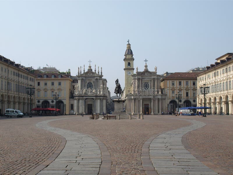 Piazza San Carlo, Turin stock image. Image of piazza, italy - 9869145