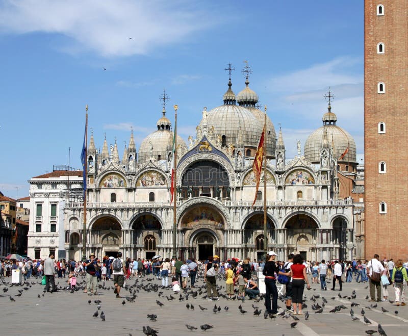 Piazza San Marco in Venetië stock afbeeldingen Piazza San Marco in Venetië stock afbeeldingen