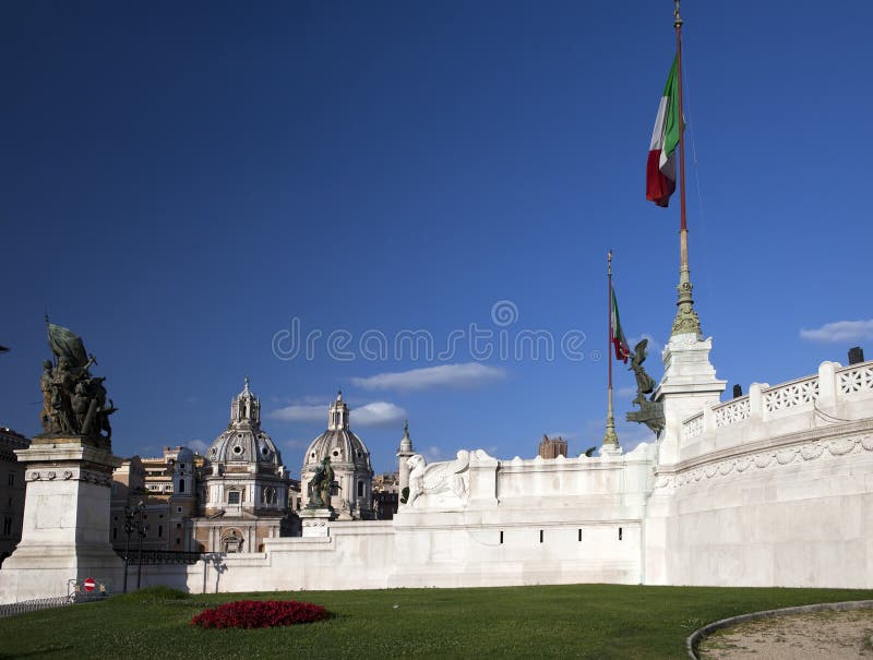 Piazza Venezia i centrala Rome, Italien arkivbilder Piazza Venezia i centrala Rome, Italien arkivbilder