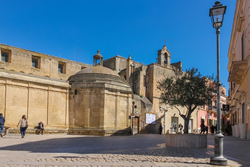 Piazza Vittorio Veneto. Matera. Basilicata. Apulia. Italy royalty free stock photo Piazza Vittorio Veneto. Matera. Basilicata. Apulia. Italy royalty free stock photo