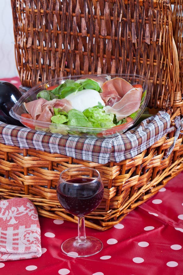 Picnic basket stock image. Image of salad, tomatoes 24548677