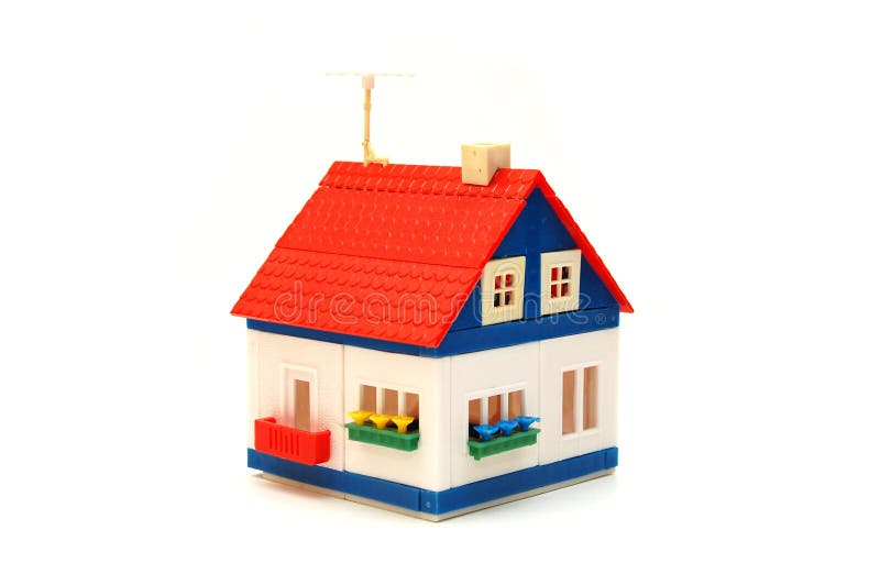 Piccola casa costruita con blocchetti del giocattolo