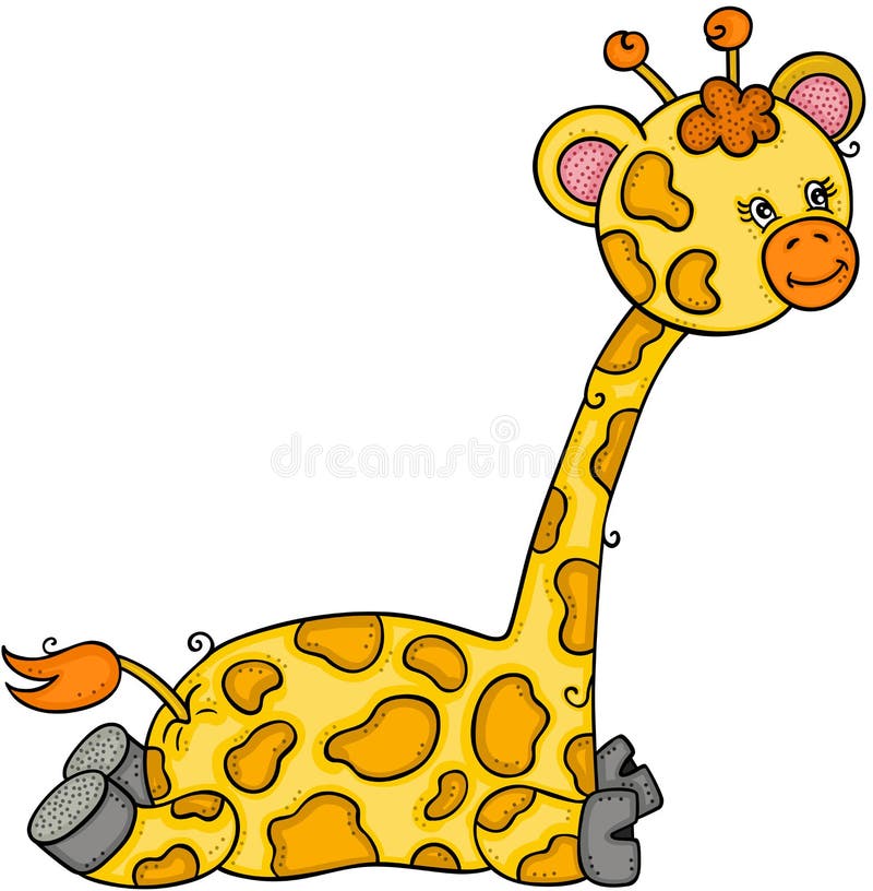 Piccola giraffa sveglia royalty illustrazione gratis Piccola giraffa sveglia royalty illustrazione gratis