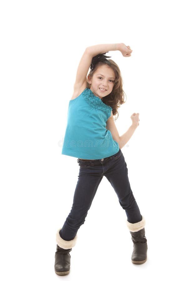 Dancing felice della bambina immagini stock libere da diritti