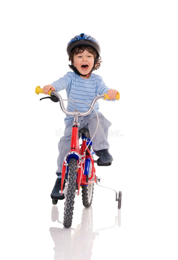 Piccolo motociclista. fotografia stock