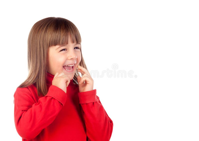 Piccolo sorridere felice della ragazza immagini stock Piccolo sorridere felice della ragazza immagini stock