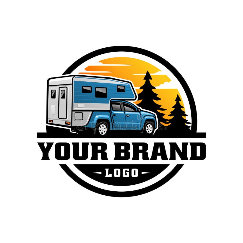 SUV Car, Adventure Camper Truck Illustration Logo Vector Stock Vector ...