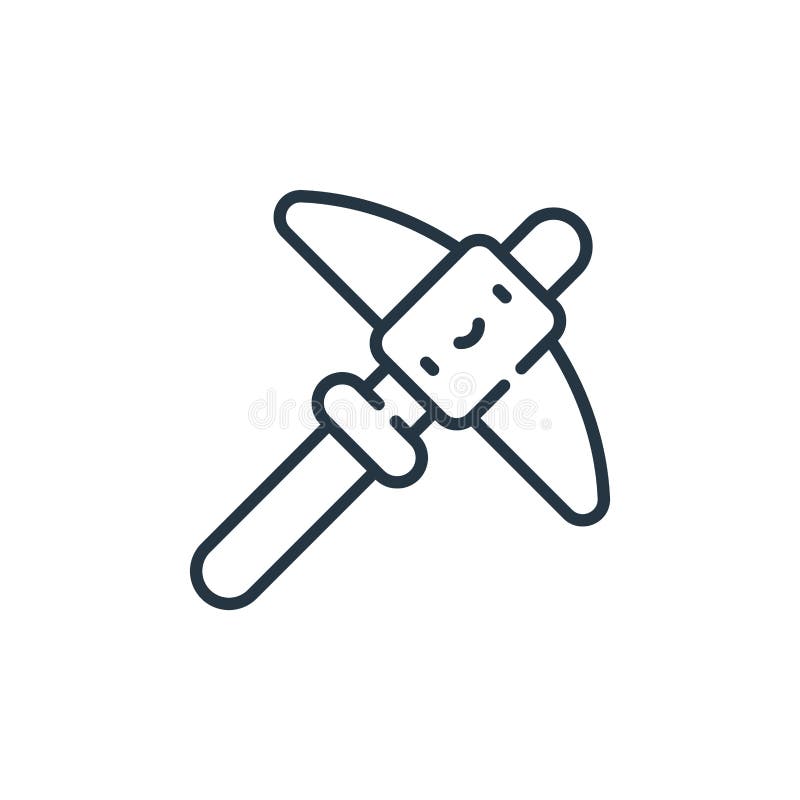 Pick vector icon isolated on white background. Outline, thin line pick icon for website design and mobile, app development. Thin stock illustration