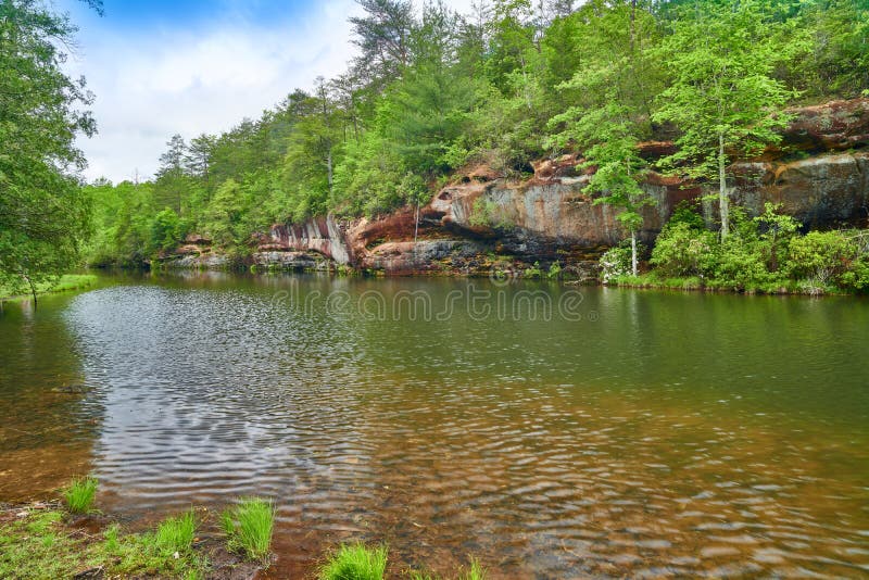Pickett Lake As View from Hiking Trail Stock Image Image of
