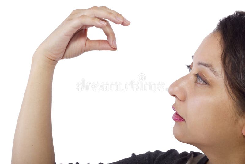 Picking Up Attributes From Today Woman Picking Up Something Small Stock Photo - Image of people