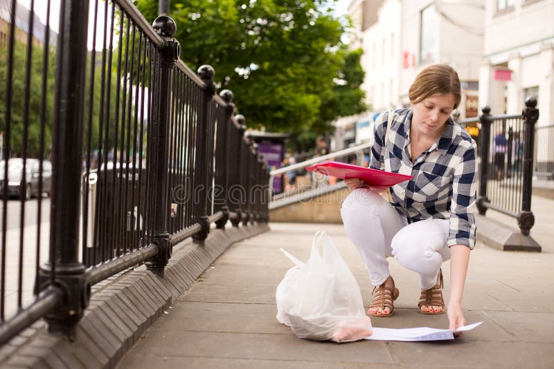 Picking up papers stock photo. Image of correspondence - 55283164