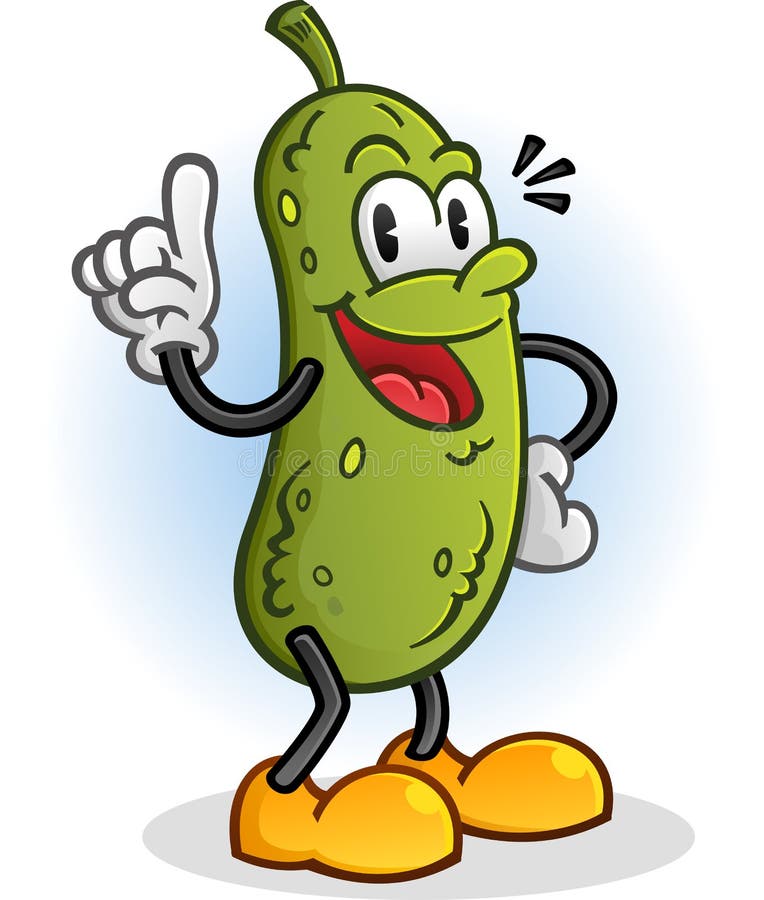 Pickle Retro Styled Cartoon Character