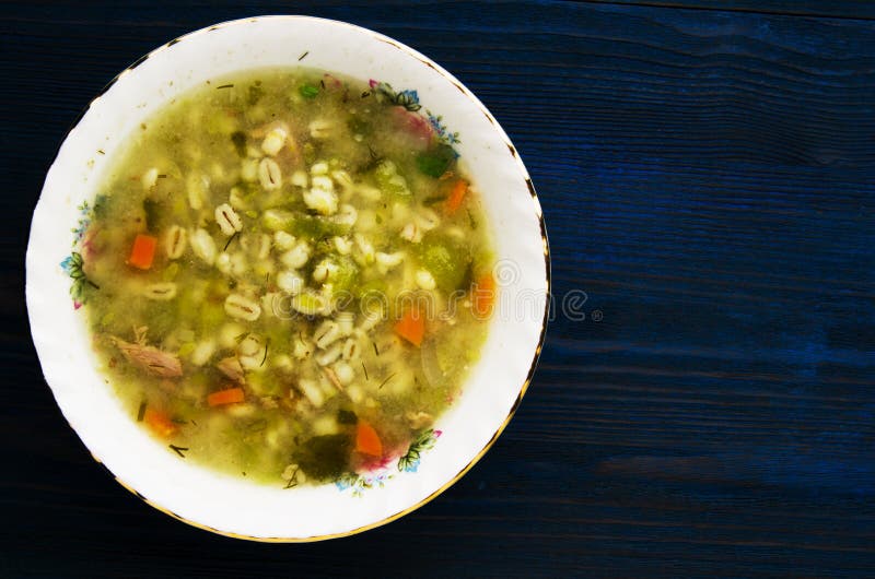 Pickle soup .healthy soup stock photo. Image of food 87019320