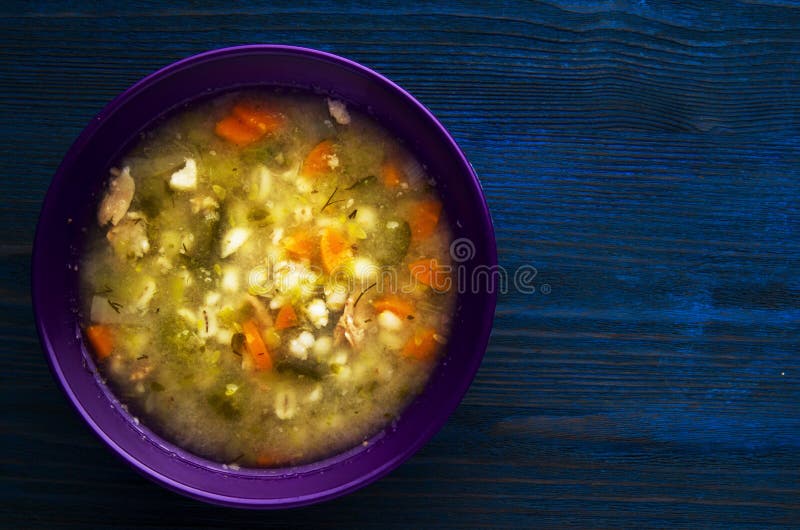 Pickle soup .healthy soup stock image. Image of carrot 88165023