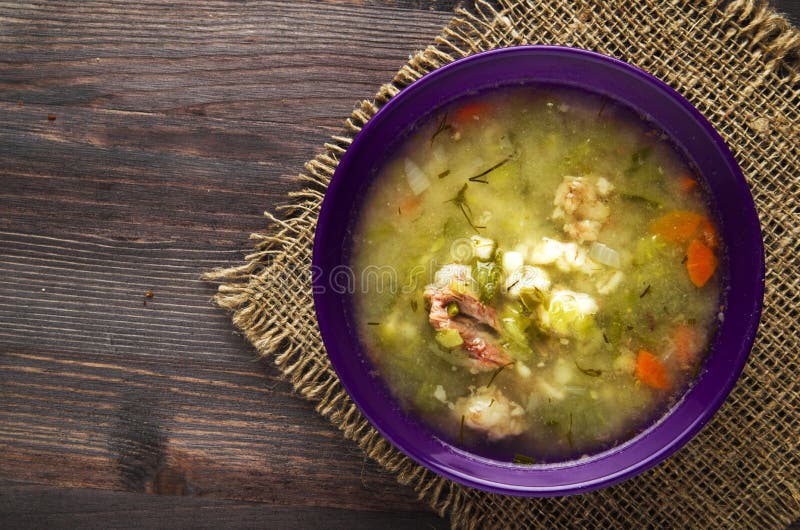 Pickle soup .healthy soup stock photo. Image of lunch 91481266