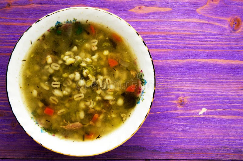 Pickle soup .healthy soup stock photo. Image of meat 91898708