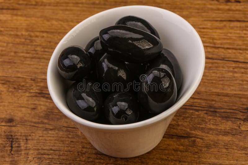 Pickled Black Olives in the Bowl Stock Image Image of spanish