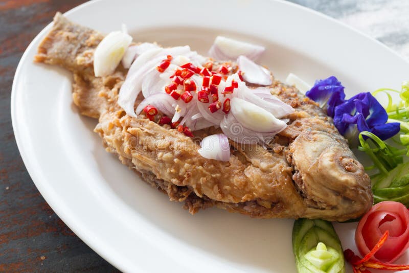 Pickled fish fried stock image. Image of herb, appetizer 75523403