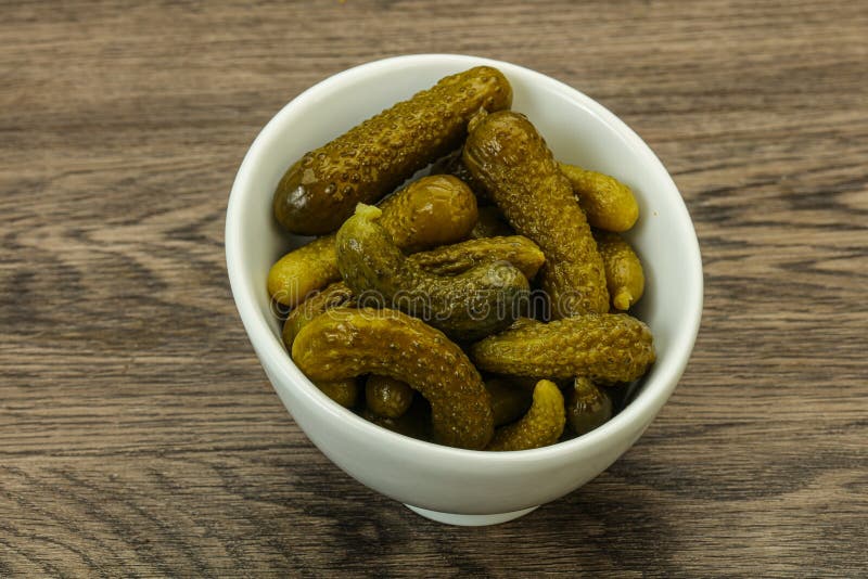 Pickled Gherkin in the Bowl Stock Photo Image of gourmet, fresh