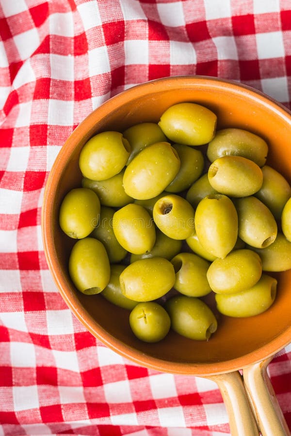 Pickled green olives. stock image. Image of cooking 124803205