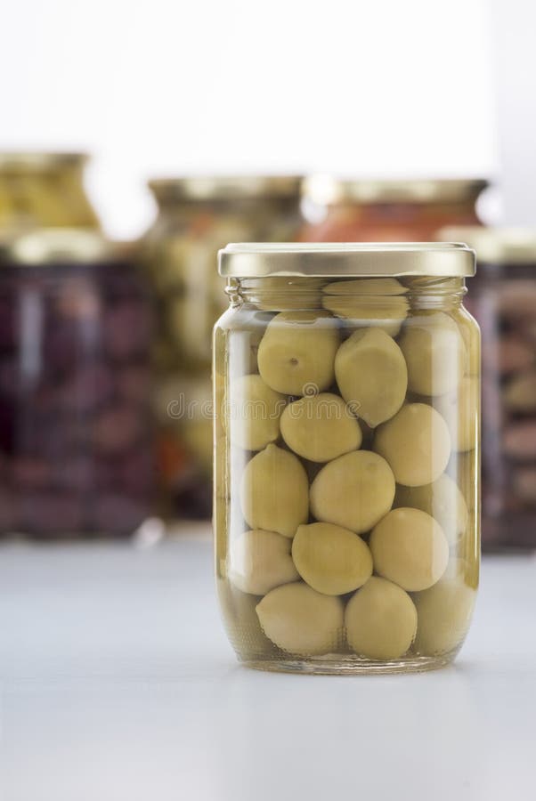 Pickled Green Olives stock image. Image of olive, canned 51041501