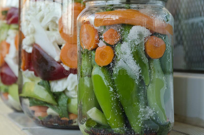 Pickled organic vegetables stock photo. Image of canned 92750750