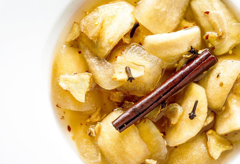 Pickled Pears with Cloves & Cinnamon Stock Image Image of tasty