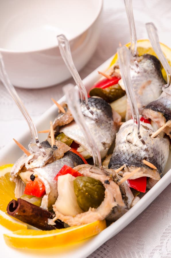 Pickled spicy herring stock image. Image of matjes, diet 48670725